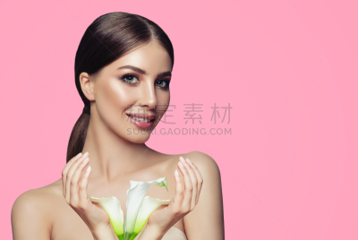 spa美容,美容院,手,修指甲,果皮,面部按摩,白色,女人,花