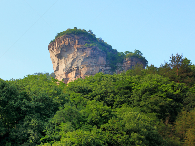 山,武夷山,丹霞地貌,自然,水平画幅,无人,山顶,宏伟,摄影