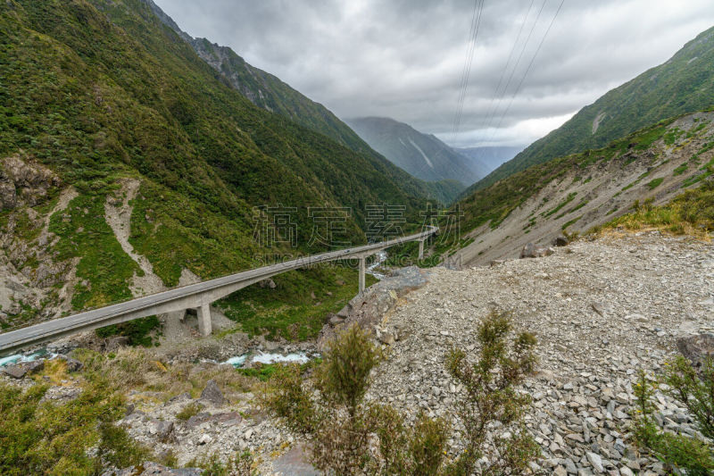 新西兰,路,arthurs pass,三只动物,云景,云,草,巨石,小路,南阿尔卑斯山脉