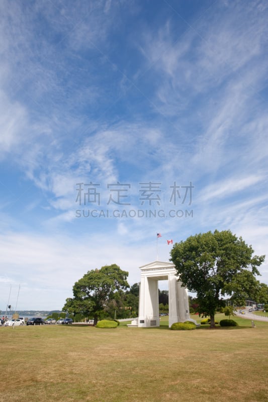 纪念碑,国际边境,垂直画幅,公园,建筑,无人,夏天,拱门,户外,华盛顿州