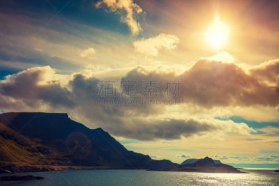挪威,云,自然美,自然,野生植物,蓝色,黑云压城,海景,玛姬罗雅岛,北角