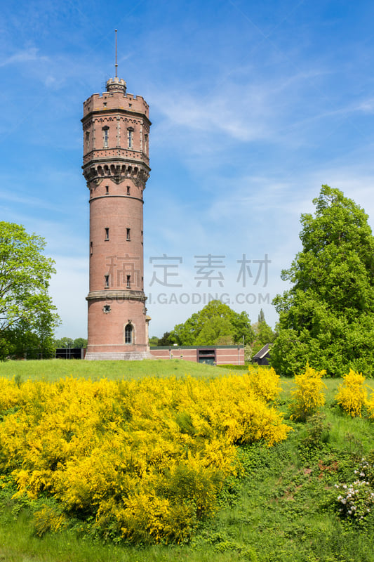 荷兰,水塔,黄色,石头,垂直画幅,纪念碑,天空,山,能源,无人