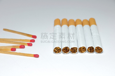 火柴,香烟,票根,炸药,身体受伤,水平画幅,烟,吸烟问题,特写,白色