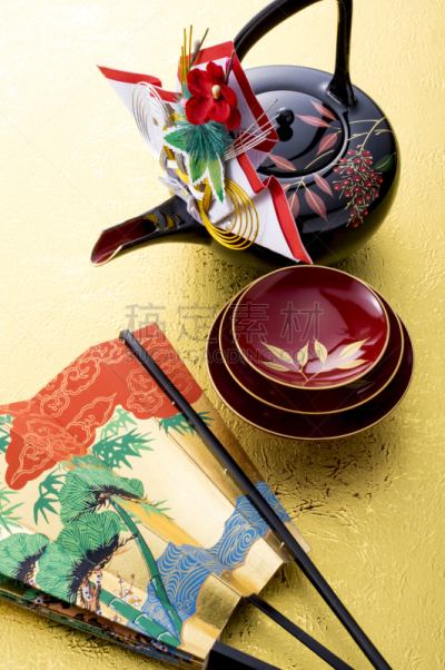 日本人,新年前夕,贞德,赤犬,日本青酒,折扇,新年,和纸,可折叠的,日本
