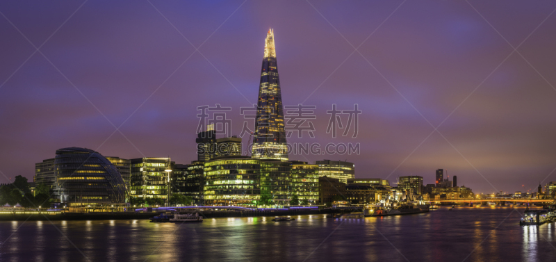 伦敦,泰晤士河,全景,闪亮的,南岸,伦敦市政厅,泰晤士河河堤,碎片大厦,南华克地区　,伦敦桥