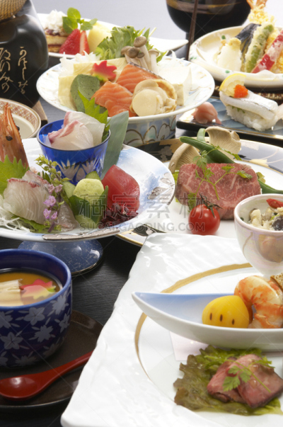 怀石料理,食品,小旅馆,垂直画幅,饮食,日本,日本食品,饥饿的,摄影,吃