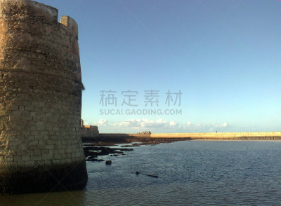 城市,中世纪时代,埃泽拉勒,城墙,天空,古董,水平画幅,建筑,无人,古老的
