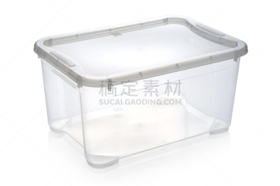 白色背景,盒子,塑胶,透明,空白的,留白,水平画幅,器材箱,无人,盖子