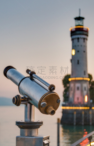 背景,灯塔楼,双筒望远镜,技术,船,里奇点灯塔,湖,休闲活动,博登湖,天空