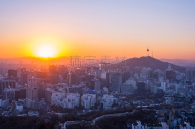 韩国,城市天际线,首尔,商务,照明设备,交通,迅速,现代,著名景点,朝鲜半岛