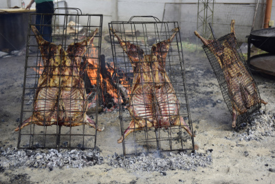 烤羊肉,肉,柴火,高雅,清新,烤的,食品,图像,炊具,绵羊
