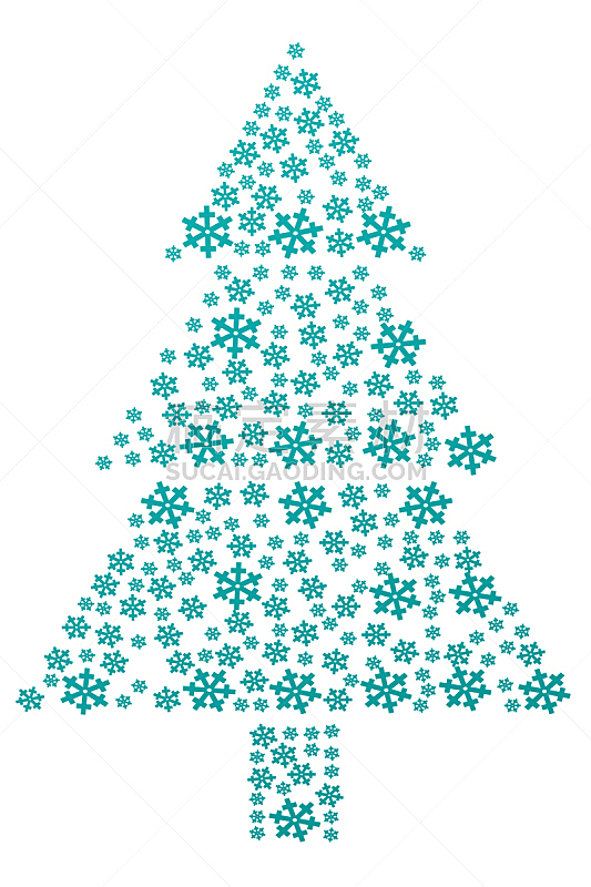 圣诞树,概念,雪花,事件,圣诞装饰物,背景分离,华贵,雪,松树,绿松石色