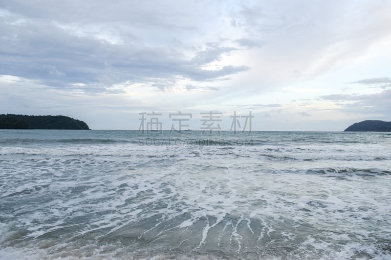 海滩,浮罗交怡岛,自然,水平画幅,地形,热带气候,山,无人,云,户外