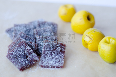 皱皮木瓜,糖果,瑞典,清新,背景分离,食品,熟的,桔子酱,蔷薇科,植物