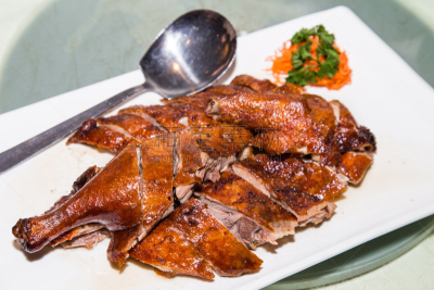 鸭子肉,鹅肉,鸭脯,餐具,水平画幅,家禽,膳食,动物身体部位,肉,烤的