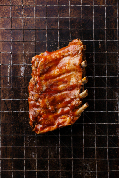 小排骨,格子烤肉,烟熏食品,烤肉架,冷却架,烤盘,肋骨,垂直画幅,留白,无人