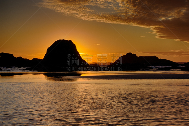 海景,前面,自然,水,天空,美,美国,水平画幅,云,鲁比海滩