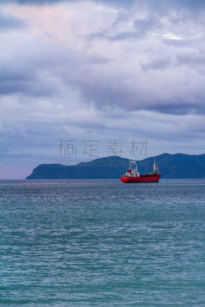 卡里亚,格拉纳达,理想化的,格林纳丁斯,运动,热带气候,黄昏,云,水面,船