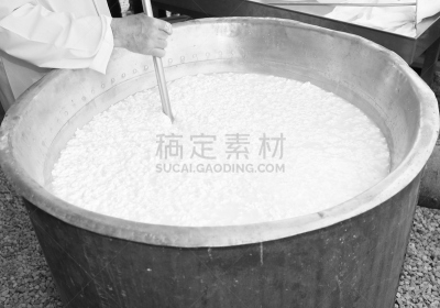 大锅炉,铜,巨大的,干酪制造,奶制品,实验服,水平画幅,奶酪,锅,乳清