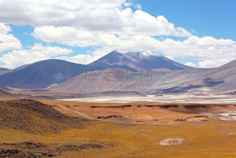 阿塔卡马沙漠,智利,火山,山脉,地形,路盐,阿塔卡马大区,阿尔蒂普拉诺山脉,云,雪