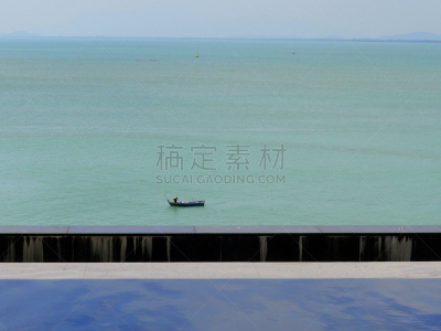 无边际泳池,海洋,船,渔船,水平画幅,无人,游泳池,马来西亚,摄影