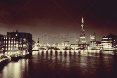 伦敦,南华克桥,泰晤士河,水平画幅,夜晚,无人,古老的,早晨,英格兰,户外