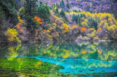 九寨沟风景名胜区,九寨沟 ,成都,水平画幅,瀑布,无人,户外,湖,山,国内著名景点