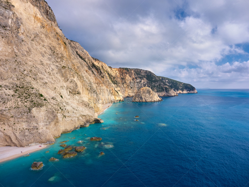 莱夫卡斯,海岸线,航拍视角,日光浴,桨叉架船,旅途,希腊诸岛,希腊,无人机,户外