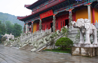 佛教,中国,建筑物门,寺庙,chinese temple dog,安徽省,灵性,水平画幅,建筑,中国人