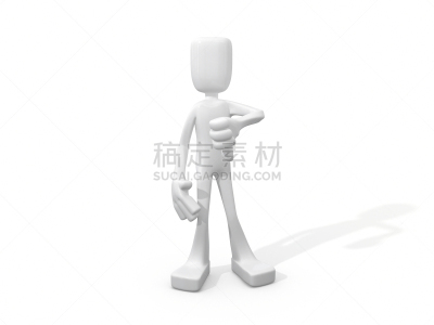 it技术支持,不的象征,大拇指朝下,水平画幅,形状,卡通,仅男人,仅成年人,动画片,三维图形