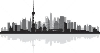 上海,城市天际线,背景,城市,天空,美,外立面,夜晚,绘画插图,户外