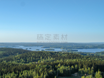 库奥皮奥,白昼,夏天,塔,地形,晴朗,芬兰,图像,水库,无人
