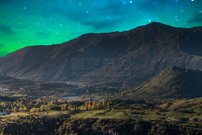 新西兰南岛,地形,银河系,自然,全景,天空,星系,星星,夜晚,月亮