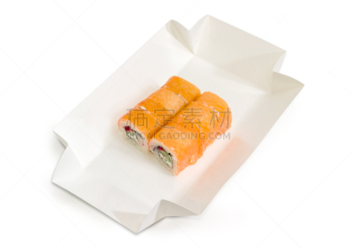 食品,寿司,三文鱼,纸箱,水平画幅,开胃品,海产,纸板,盒子,装饰菜
