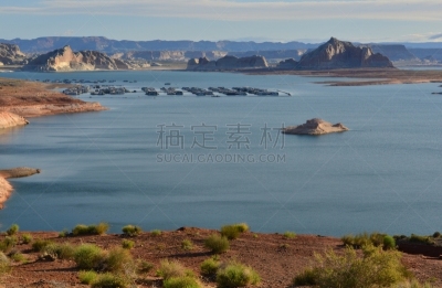 鲍威尔湖,沙漠岩漆,格林水力发电站,淡水,犹他,水库,自然美,春天,湖,波浪