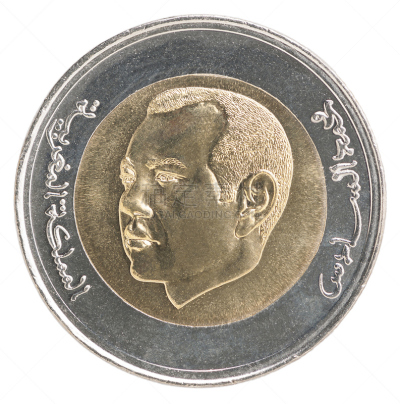 摩洛哥,摩洛哥穆罕默德六世,数字5,垂直画幅,地名,符号,金融,白色背景,肖像,金融和经济