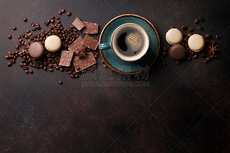 蛋白杏仁饼,巧克力,古典式,咖啡杯,餐桌,咖啡,咖啡馆,甜点心,配方,背景