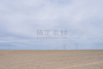 中国,甘肃省,敦煌,戈壁滩,无线电通信塔,被抛弃的,空的,安静,西北,云
