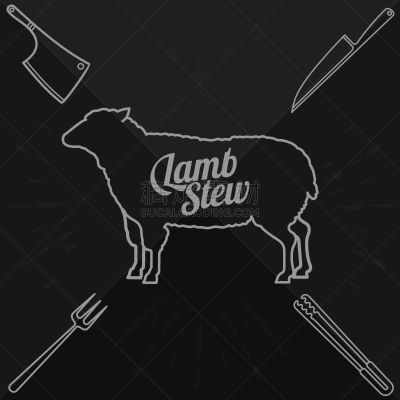 羊羔,牛肉,鸡,猪肉,胡椒磨,烤炉手套,牛胸肉,动物腿骨,食品雕刻,老玉米