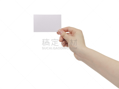 空的,手,拿着,青年女人,卡片,贺卡,留白,褐色,水平画幅,电话卡