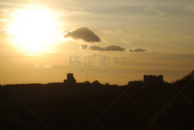 多佛城堡,天空,水平画幅,肯特,肯特岛,建筑,无人,英格兰,曙暮光,户外