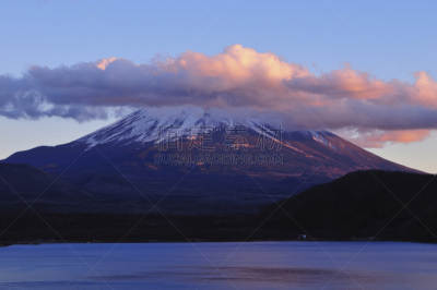 富士山,水平画幅,地形,无人,日本,东亚,户外,湖,山,亚洲