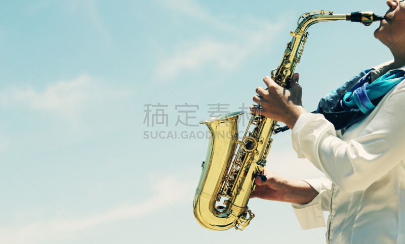 萨克斯,萨克斯手,进行中,男高音,爵士乐,古典音乐会,天空,噪声,仅成年人,现代