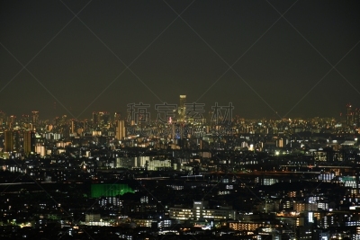 夜晚,日本,建筑外部,当地著名景点,通天阁,兵库县,风景,摩天大楼,图像,著名景点