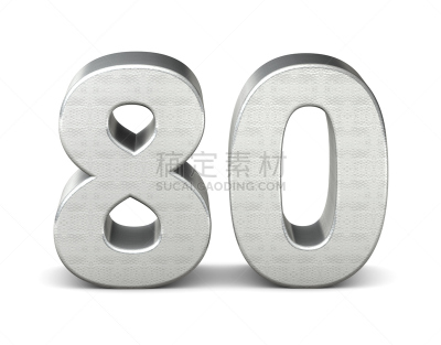 银色,数字80,数字,三维图形,水平画幅,银行,第八十岁生日,绘画插图,符号