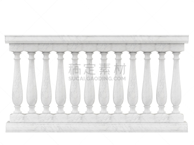 栏杆,柱子,分离着色,白色背景,栏杆支柱,楼梯栏杆,廊柱,底座,水平画幅,墙