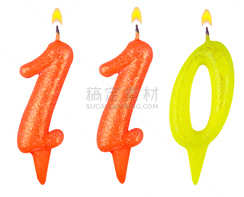 白色背景,蜡烛,分离着色,数字1,数字10,水平画幅,符号,非洲,蛋糕,周年纪念