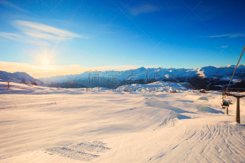 公园,雪,冬天,阿尔卑斯山脉,地形,滑雪场,风景,摩德纳迪坎皮格里奥,滑雪缆车,滑雪雪橇