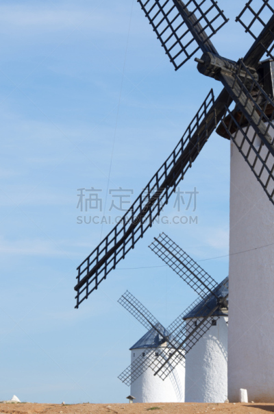 现代风车,塞万提斯,克里普塔纳,唐吉诃德,格瑞纳达-雷阿尔城,传统风车,卡斯蒂利亚-拉曼恰,垂直画幅,纪念碑,风