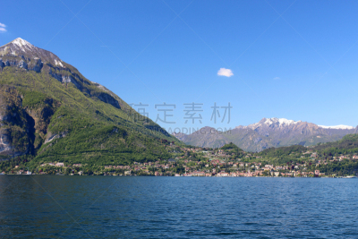 山,小的,乡村,自然美,海滩,科摩湖,巴统,低的,水,天空